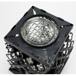 DUŻY ZNICZ stabilny i nowoczesny CZARNY ścianki wzór MAROKO